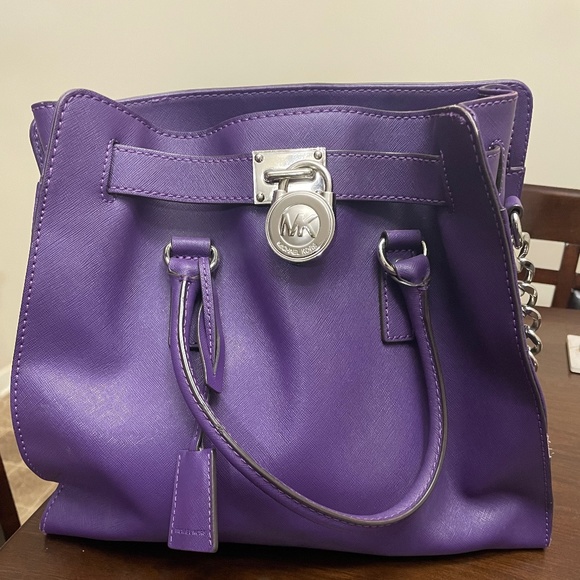 Michael Kors Large Purple  Purse - Picture 1 of 2